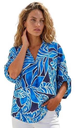 Roman Pleat Front Top for Women UK Ladies Pleated Shirt Notch V Neck Blouse Summer Tunic Spring Pull-On Comfy Soft Evening Holiday Vacation Work Party Everyday