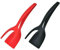 YYDPYZBD Gadgets de Cuisine 2 en 1 Grip Flip Spatula Tongs Egg Flipper Pancake Fish French Toast Omelette Making Tool-Noir Et Rouge