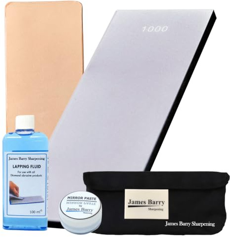 Diamond Sharpening Stone 8” – Professional Dual Grit 1000/300 Bench Stone Kit – Monocrystalline Electroplated – for Chisels, Plane Irons & Knives