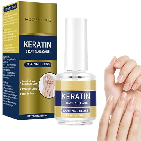 Keratin 3 Day Nail Care Oil, Nail Strengthener for Weak Nails - Nail Hardener Extra Strong Growth Oil, 16ml Cuticle Treatment for Dry Brittle Nails