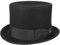 Lipodo Zylinder Filzhut schwarz Damen und Herren - Wollfilzhut Made in Italy - Hochzeitshut mit Ripsband - Hut Sommer/Winter - Zylinderhut aus Filz schwarz S (54-55 cm)