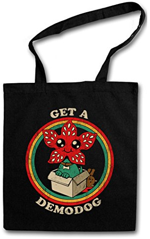 Urban Backwoods Get A Demodog I Hipster Bag Beutel Stofftasche Einkaufstasche