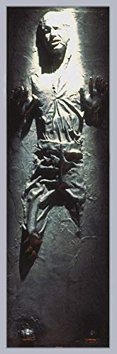 Star Wars - Han Solo - Carbonite - Türposter Größe 53x158 cm + Wechselrahmen, Shinsuke® Maxi Aluminium Silber, Acryl-Scheibe
