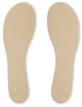 SummerSole Ladies Softness of Suede Insoles Peel & Stick aids sweaty clammy feet Tan Wide
