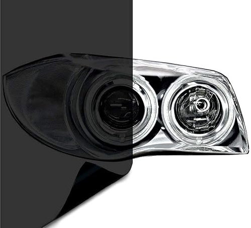 VViViD Dunkelschwarze Tönungsfolie für Scheinwerfer, Rücklicht, Luftablass-Vinylfolie, Rolle (30,5 x 61 cm, 2 Rollen pro Packung)