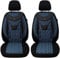 BREMER SITZBEZÜGE Maß Auto Schonbezüge kompatibel mit VW Golf 7 Fahrer & Beifahrer Set ab 2012-2020 / Auto Sitzbezüge Schonbezug Set Autositzbezüge 2er Pack in Schwarz/Blau (904)