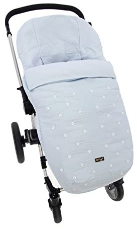 Saco Silla de Paseo Universal Rosy Fuentes- Saco Carrito Bebé - Funda de silla de paseo - Equipado para ser Ajustado perfectamente -Azul Celeste