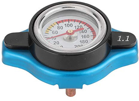Thermostatischer Kühlerdeckel, universeller Thermostatischer Kühlerverschlussdeckel Kühlerdeckel Wassertankdeckel Auslaufsicher mit Temperaturanzeige(Kleiner Kopf 1.1bar)