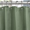 VANZAVANZU Tenda da Doccia per Bagno con Ganci in Metallo Tenda da Doccia in Tessuto Waffle Tenda da Bagno Resistente per Vasca da Bagno, Doccia, Resistente All'acqua - 182 x 214 cm (Verde)