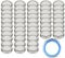gouveo 50er Set Ersatzdeckel für Marmeladengläser - TO82 silberfarben BS - Schraubdeckel aus Metall für Schraubgläser und Einmachgläser - Twist-Off Deckel