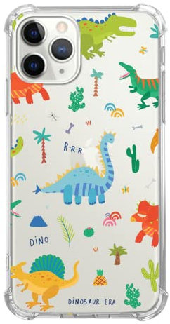 Tybiky iPhone 11 Pro Max Case Soft TPU Silicone Transparent Protective Case with Scratch-Resistant Case Flexible TPU Bumper Frame Elegant and Slim Cover Case for iPhone 11 Pro Max Dinosaur