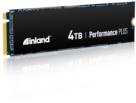 INLAND Unidad de estado sólido SSD interna NVMe Performance Plus de 4 TB optimizada para PS5 - Gen4 PCIe, M.2 2280, caché DRAM, flash NAND 3D TLC de 176 capas, hasta 7200 MB/s