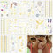 Rosymormor 15 Feuilles Tatouages Éphémères Métalliques pour Femmes Filles, Faux Tatouages Temporaires Paillettes Bracelets Plumes pour Festival Musique Maquillage Carnaval Coachella Halloween Noël