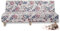 Jinayana Clic Clac Sofahusse, Polyester-Sofa-Sitzbezüge ohne Armlehnen 3 Sitzers（Schwarze Blätter Rosa Blume