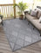 carpet city In-& Outdoor Teppich - 280x380 cm - für Innen-& Außenbereich - Wetterfest Balkon-Teppich, Terrasse, Flur, Küche - Wohnzimmer-Teppiche - Hochtief/ 3D-Effekt - Raute-Optik in Anthrazit