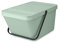Brabantia - Sort & Go Stapelbarer Abfallbehälter 20L - Großer Recycling-Behälter - Tragegriff - Leicht zu Reinigen - Geeignet als Vorratsbehälter & Papierkorb - Jade Green - 28 x 45 x 22,5 cm