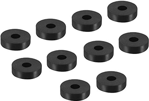 sourcing map Anti Vibration Isolation Washer 26x7.8x7mm Round Spacer Rubber Pads Vibration Suppression for Central Air Conditioner Bolts Accessories, Black Pack of 10