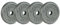 Athlyt 1-Inch Cast-Iron Weight Plates, 4 x 2.5kg, Black