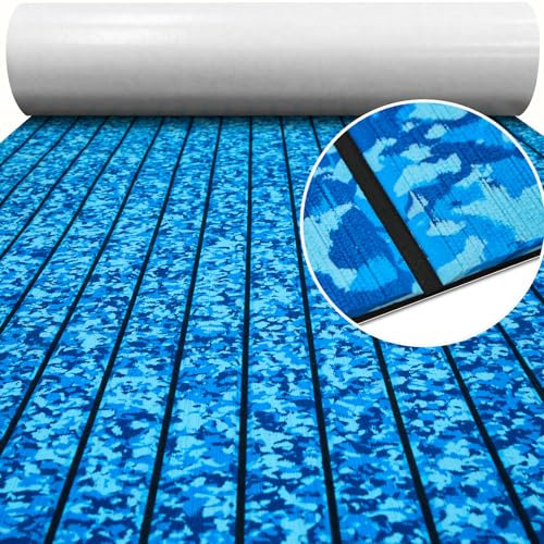 Hzkaicun Waterproof Camo Boat Flooring EVA Foam Boat Decking with Adhesive sea Deck Boat Flooring/Marine Vinyl Flooring for Yachts Boat Motorboat RV Kayaking Surfboard 94 x 45/35/23