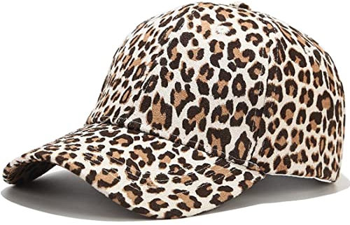 Yixda Baseball Cap Unisex Sonnenhut Baseball Mützen Verstellbar Outdoor Sonnenschutz Kappe (Leopard Beige)