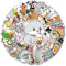 Bric Dodo 50 Stück Tiere Aufkleber Auto Laptop Telefon Gitarre Skateboard Motorrad Fahrrad Bubble Tea Stickers Set Vinyl Wasserdicht Aesthetic Aufkleber für Jugendliche Kinder Erwachsene