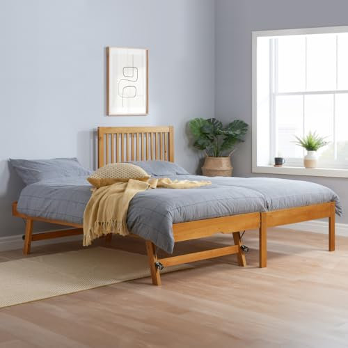 happybeds Wooden Guest Bed, Buxton Pine Wooden Guest Bed FRAME ONLY, Single