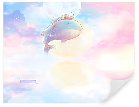 TAPEKO Papier Peint Chambre Enfant 360x250 cm 3D Effet Rêve Magique Nuages Multicolores pour Garçon Fille Papier Peint intissé plus u51435