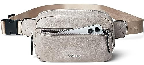 LATMAP Bauchtasche Damen & Herren wasserdichte Gürteltasche Stylische Fanny Pack für Festival Hüfttasche Handytasche Herren Brusttasche für Outdoor Aktivität