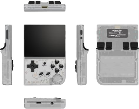 Anbernic RG35XX - Consola de juegos portátil retro con pantalla IPS de 3.5 pulgadas, tarjeta TF 64G 5474, juegos clásicos, batería de 2100 mAh, compatible con Linux y Garlic Dual Stylem, HDMI y salida