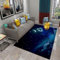 3D-Gedruckter Teppich Sternenhimmel, Mond, Weiße Wolken, Landschaft Schlafzimmer Kinderzimmer Spielmatte Flanell Memory-Schaum Wohnzimmer rutschfest
