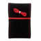 AUTOKLEIDUNG Lenkradbezug mit Ring zum Schnüren Alcantara für Lenkrad Durchmesser 37-38 cm (Rot)