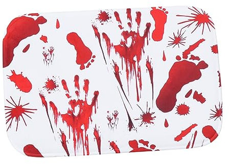 PRETYZOOM Halloween Teppich Halloween türmatte Keine rutschende Fußmatte Halloween-Teppich groß kinderteppich kein Flanell-Pad rutschfeste Badezimmerunterlage Drucken