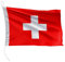 FLAGLY bandiera per barca Svizzera 45 x 30 cm formato orizzontale - peso del tessuto 115g/m² - stampata, robusta con corda e occhiello, accessori per barca barca a motore