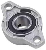 6 Pezzi FLN004 Supporto Cuscinetti Autoallineanti, Cuscinetti a Sfera con Blocco di Supporto, Rhombic Flangia Cuscinetti Foro Orizzontale in Lega di Zinco per Macchinari di Trasporto (20mm/0.79’’)