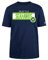 SEATTLE SEAHAWKS Unisex NFL Regular High Density Ink Screenprint Front Graphic Original Team Color T-Shirt, Navy, XL EU