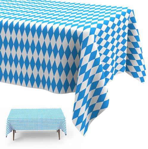 Oktoberfest Tischdecke,2 Oktoberfest Deko,Tischdecke Bierzeltgarnitur,Gartentischdecke Eckig Wetterfest,Tischdecken Für Biertische,Einweg Tischdecke,Plastiktischdecke,274x137cm