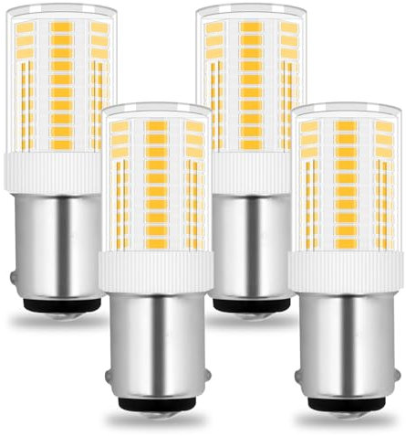 B15D LED Lampen 4W Ersatz für Osram Halolux Ceram 35W 40W B15D LED,230V 400 Lumen,Warmweiß 3000K,360°Abstrahlwinkel,Nicht Dimmbar Leuchtmittel Für Nähmaschinen Stehlampe(4-Pack)
