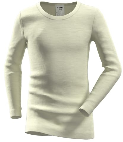 HERMKO 40283 Kinder Langarm Shirt aus Merinwolle und Tencel