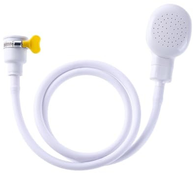 Wjelet 1 Pack 132 Cm Single Tap Shower Attachment for Bath Taps | Bath Tap Shower Hose with Clamp, Portable Handheld Shower Head for Pet Bathing, Dog Shower, Bathroom and Kitchen Sink