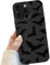 Compatible for iPhone 16 Pro Max Case, Black Cool Cute Bats Case Design for Women Girls, Soft TPU Slim Profile Anti-Slip Shockproof Protective Phone Cover for iPhone 16 Pro Max
