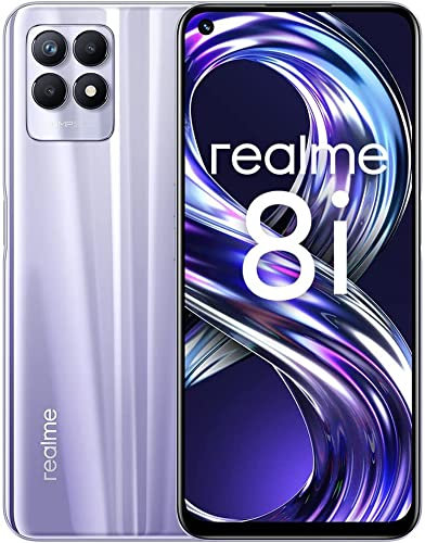 realme 8i Smartphone Libre (Pantalla fluida de 6.6 120 Hz, 4GB RAM + 64GB Almacenamiento, MediaTek Helio G95, Cámara Triple de IA de 50 MP, Batería de 5000 mAh, Dual SIM Purpura (Reacondicionado)