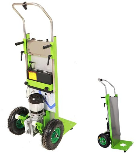 1250W Elektrischer Treppensteiger, Treppensteiger Sackkarre Elektrisch mit 530 lbs/240 kg Tragkraft, Elektrische Treppensteiger Treppen & Abstiege BewäLtigen für Möbeltransportieren(Grün)