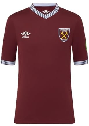 Castore West Ham United FC Unisex Kids Home Short Sleeve Shirt