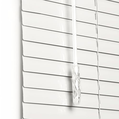 Customizable Horizontal Window Blinds Aluminum Mini Blind for Windows, Doors, RV, Campers and Any Room, Light Adjustment, 1 inch Slats Cordless Venetian Blinds & Shades(White)
