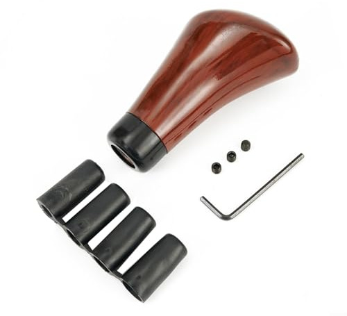 Sandyseptember Pomo de palanca de cambios de madera de nogal de lujo, ideal para la mayoría de los coches manuales con fácil compatibilidad