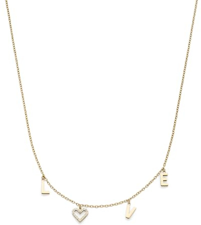 s.Oliver Damen Schmuck – Halsketten & Armbänder mit LOVE-Anhänger aus Edelstahl in verschiedenen Farben - Romantische Geschenkidee