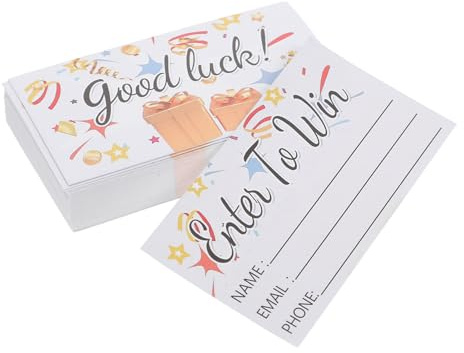 JOINPAYA Billets de Tombola Vierges 200 Pcs avec Formulaire Pré-imprimé, Papier Lisse, Tickets pour Événements, Fêtes et Tirages Sort, Cartes de Participation pour Entreprise et Club