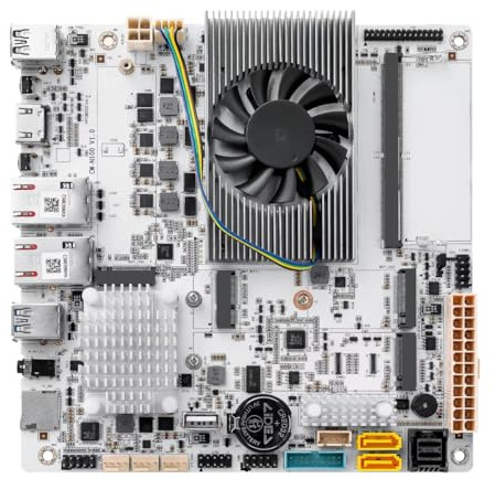 MNBOXCONET NAS Motherboard N150 6 Bay, Dual RJ45 10GBE LAN, Mini-ITX Mainboard, 3 x M.2 NVMe Mini Computer Board, DDR5 Barebone, Low Power Home Server Board, HD2.0