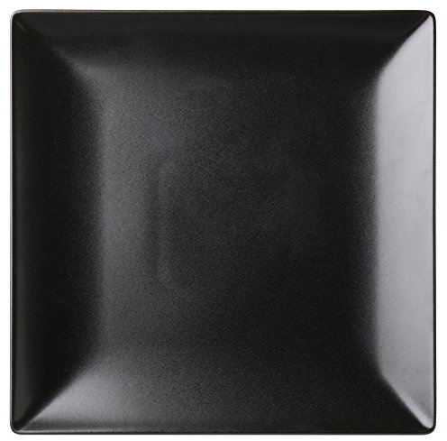 UTOPIA k10033 Noir Quadratischer Teller, 25,4 cm 25,5 cm (12 Stück)