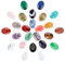 PandaHall Elite & reg Natürliche/Synthetische Edelstein Cabochons, Oval, Gemischter Stein, 25x18x7mm; 25pcs / Box